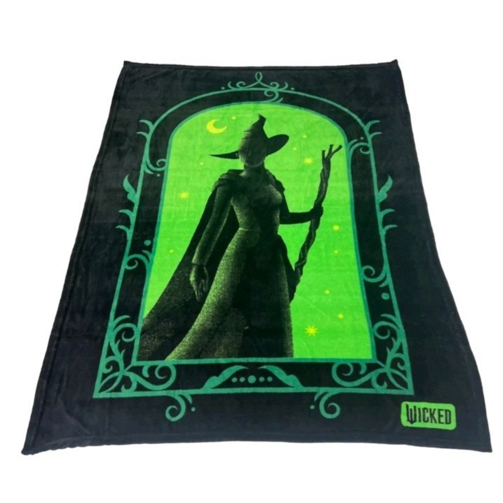Wicked Elphaba Plush Throw Blanket 46x60 – New • Franco Collectibles